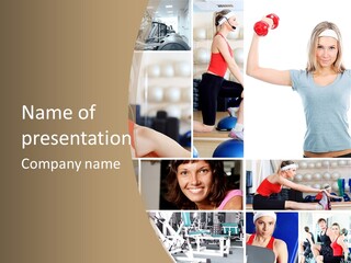 Young Gym Sport PowerPoint Template