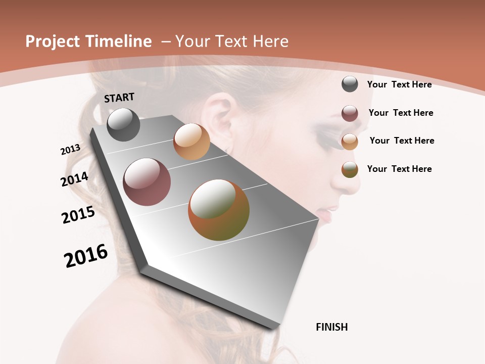 Closeup Wedding Female PowerPoint Template