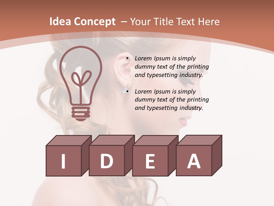 Closeup Wedding Female PowerPoint Template