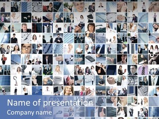 Partners Collage White PowerPoint Template