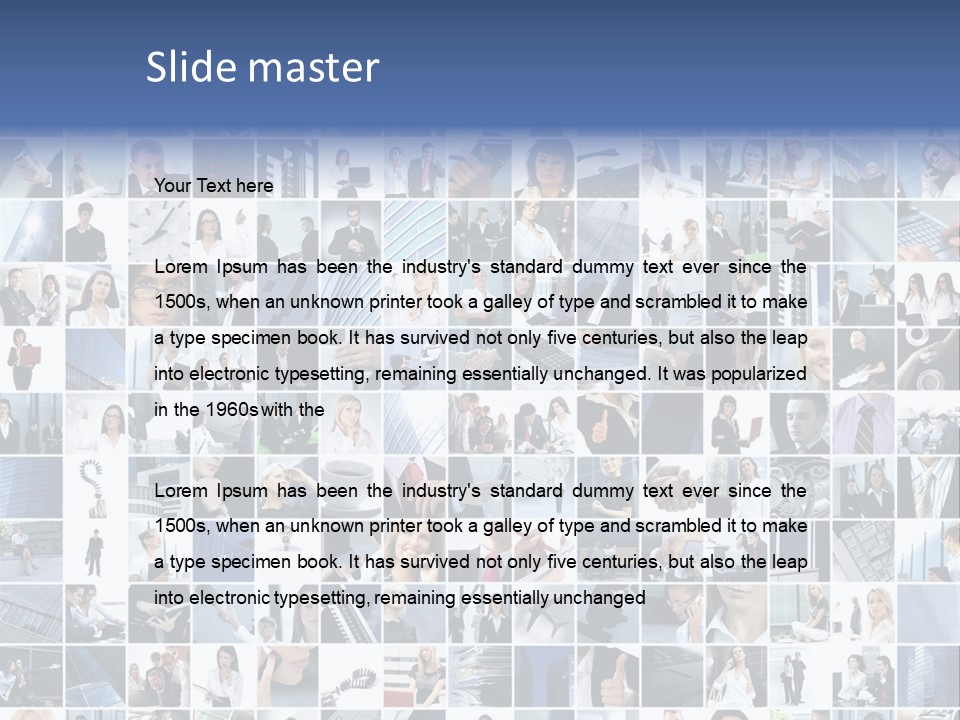 Partners Collage White PowerPoint Template
