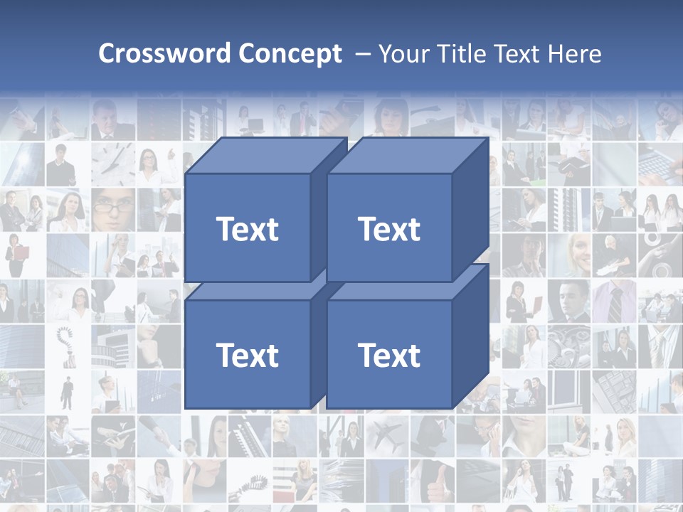 Partners Collage White PowerPoint Template