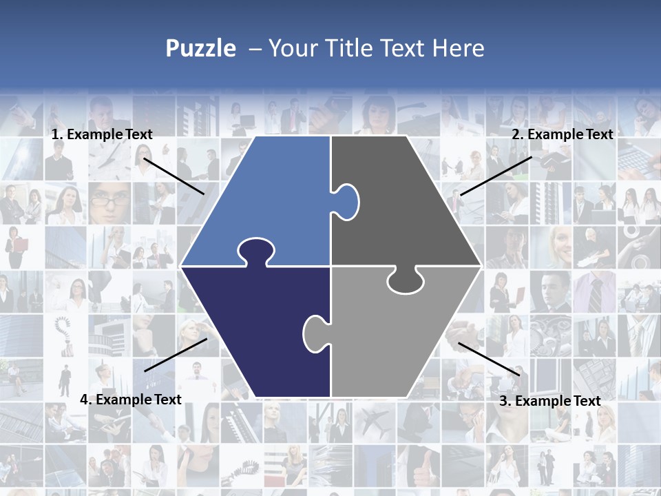 Partners Collage White PowerPoint Template