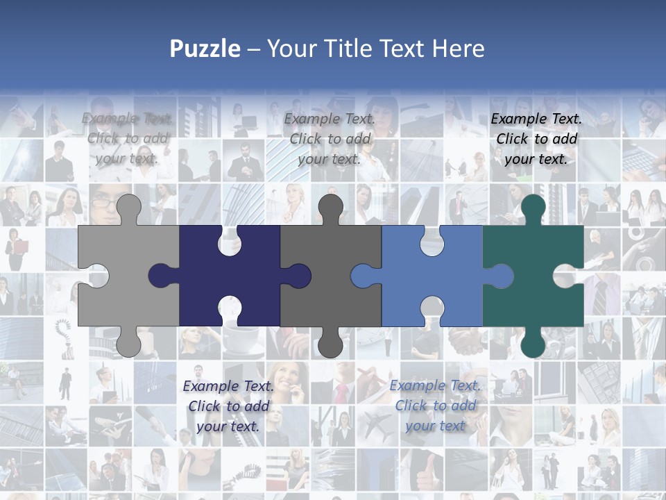 Partners Collage White PowerPoint Template