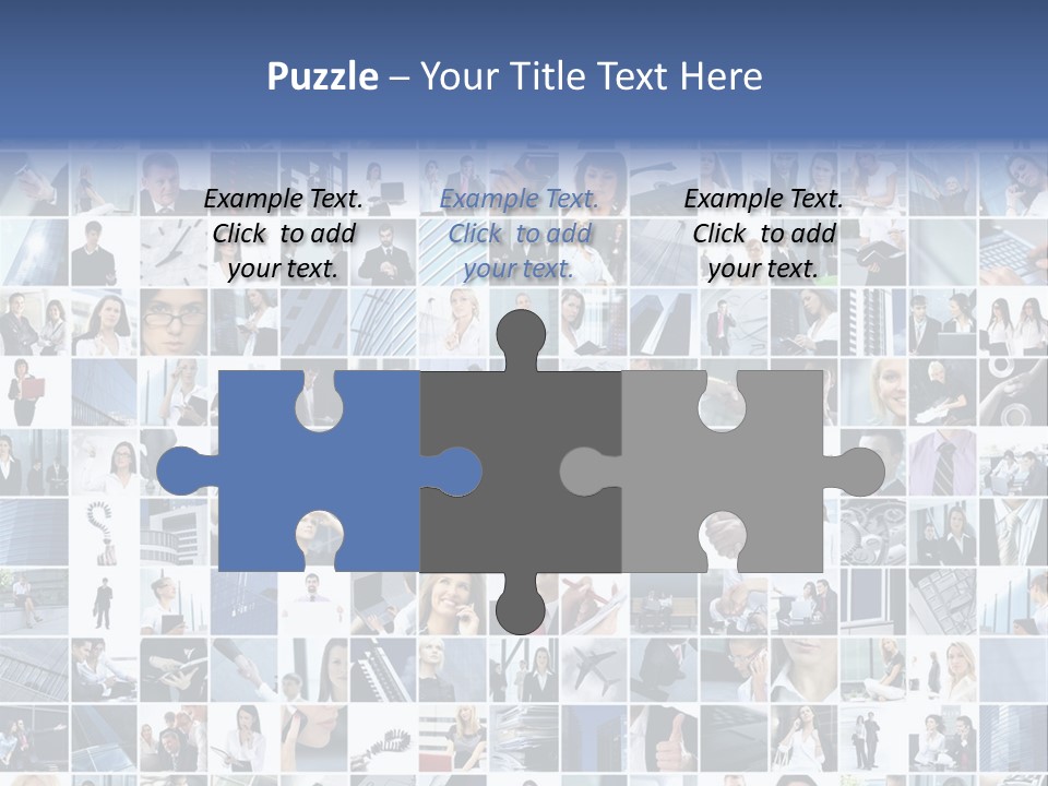 Partners Collage White PowerPoint Template