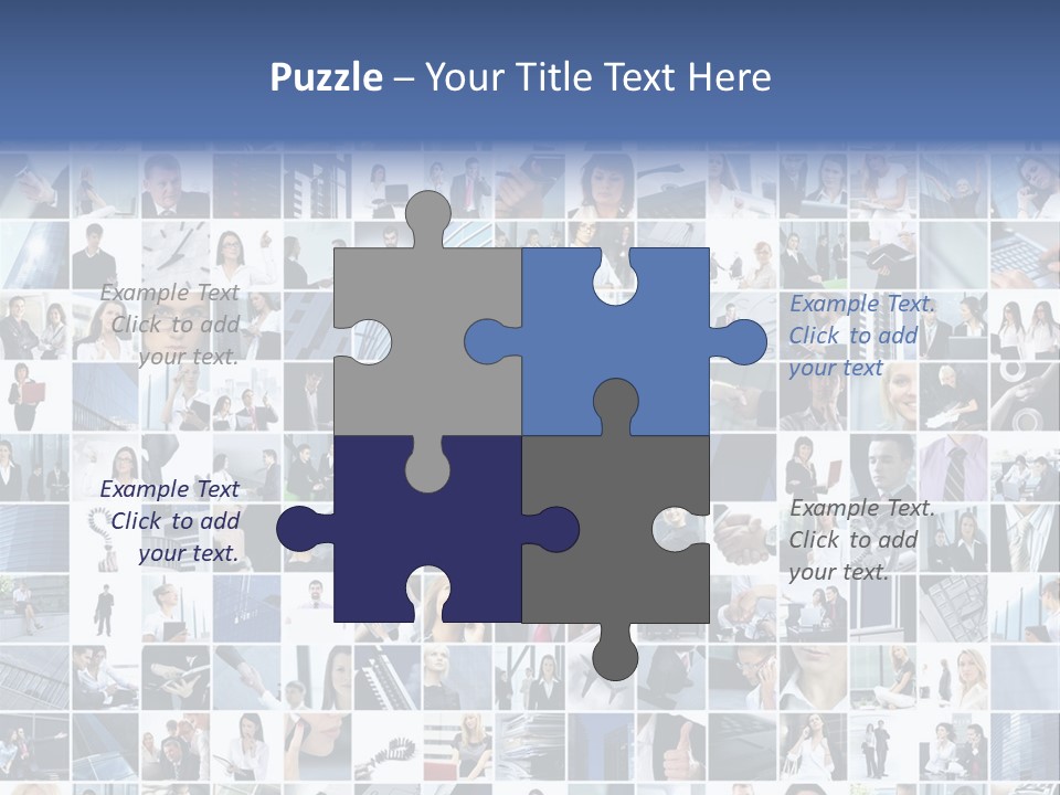 Partners Collage White PowerPoint Template