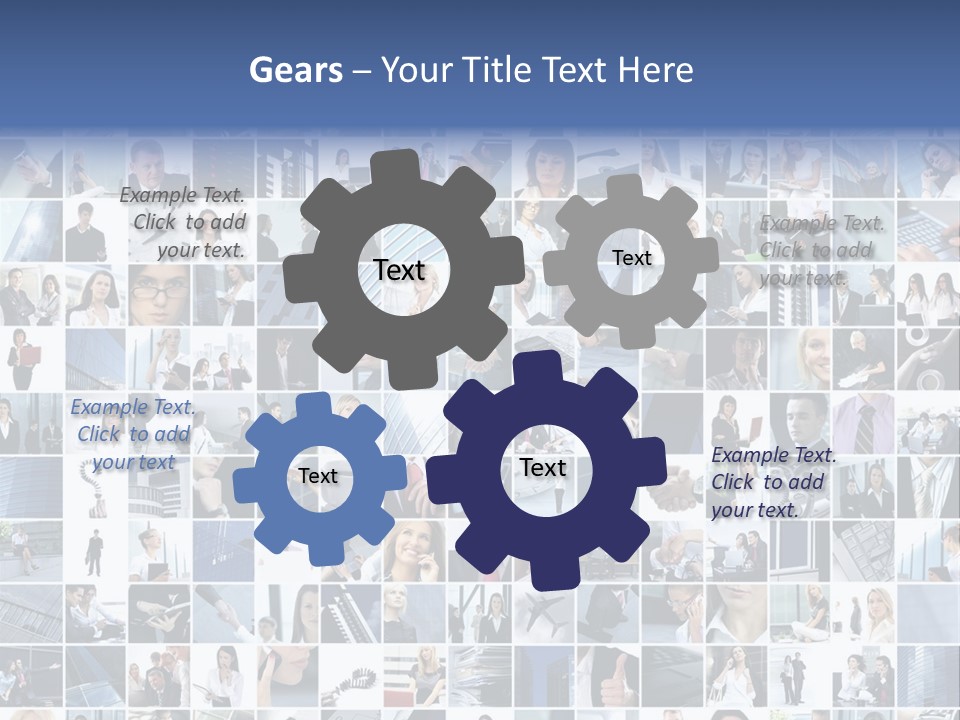 Partners Collage White PowerPoint Template