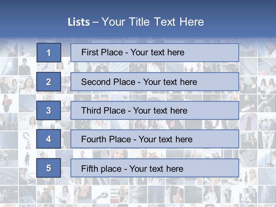 Partners Collage White PowerPoint Template