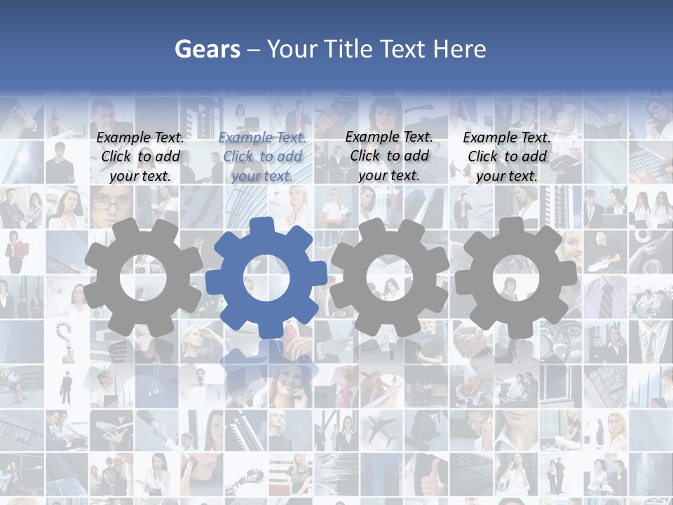 Partners Collage White PowerPoint Template