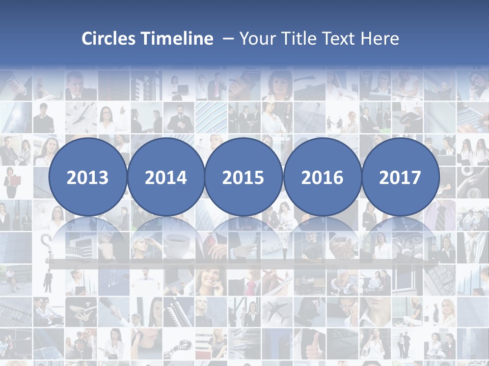 Partners Collage White PowerPoint Template