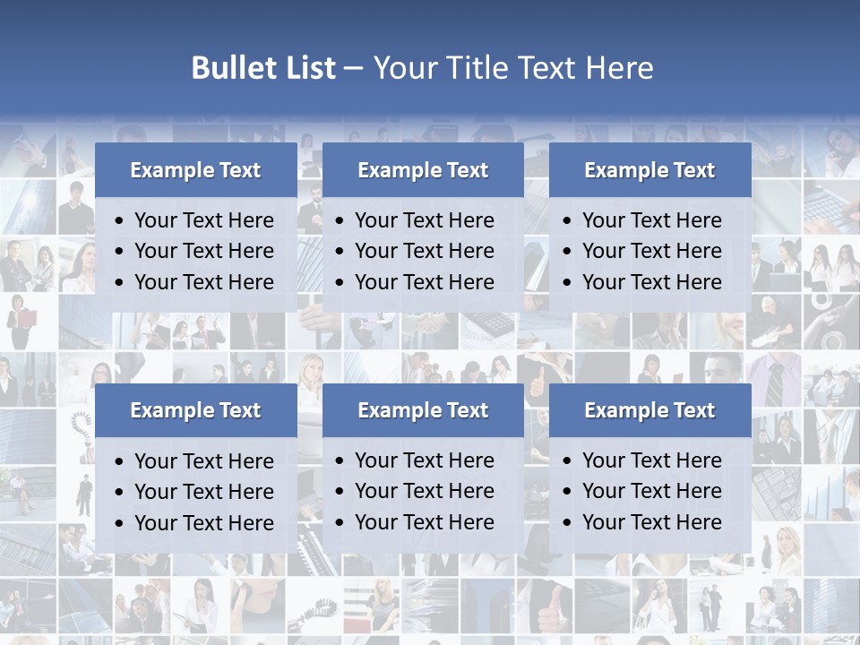 Partners Collage White PowerPoint Template