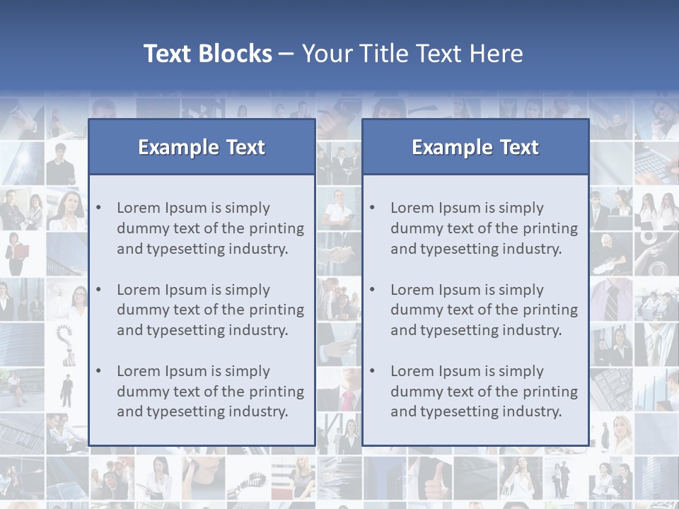 Partners Collage White PowerPoint Template
