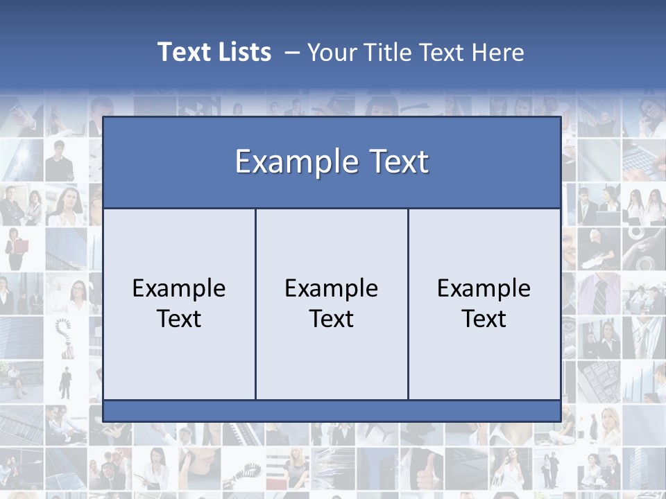 Partners Collage White PowerPoint Template