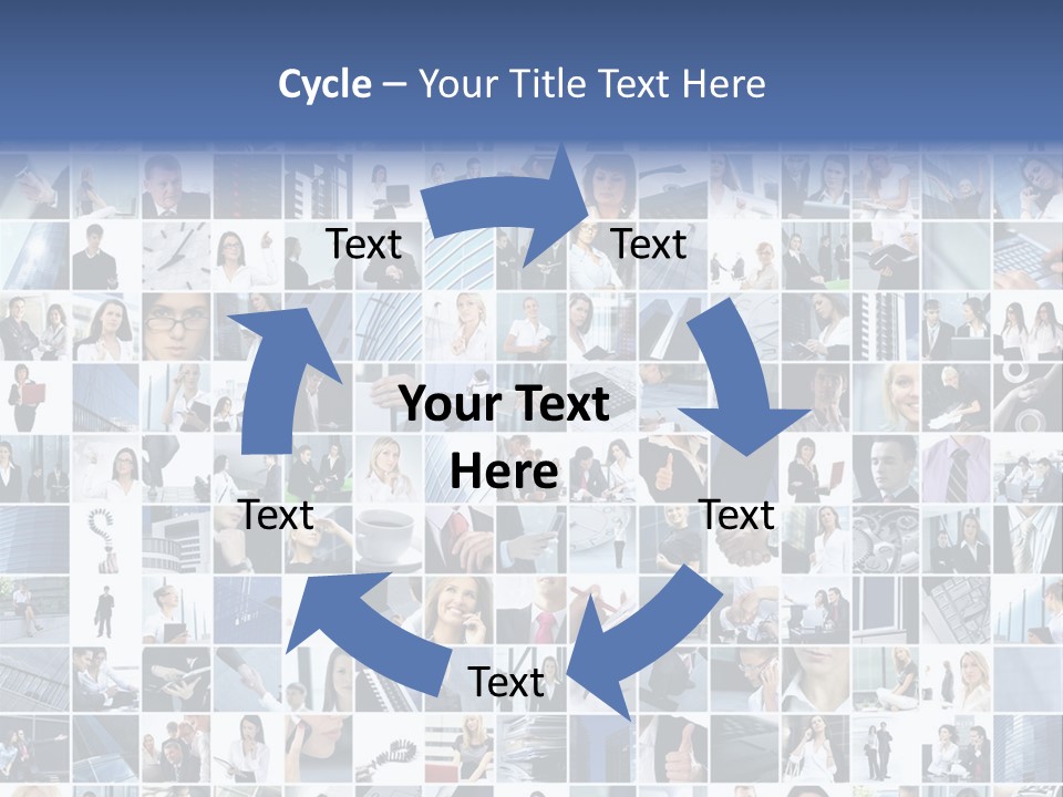 Partners Collage White PowerPoint Template