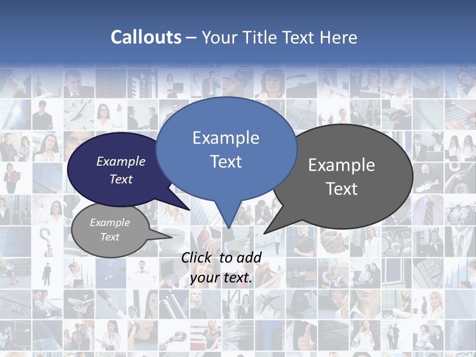 Partners Collage White PowerPoint Template