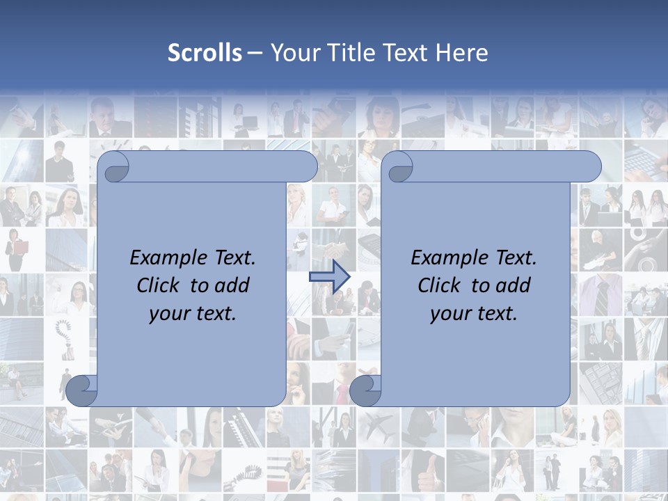 Partners Collage White PowerPoint Template