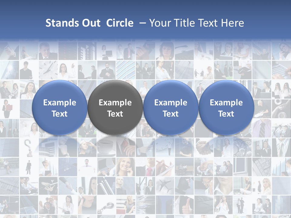 Partners Collage White PowerPoint Template