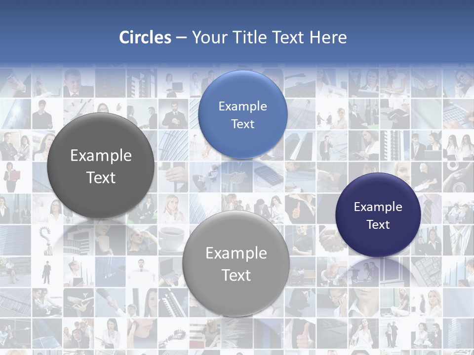 Partners Collage White PowerPoint Template