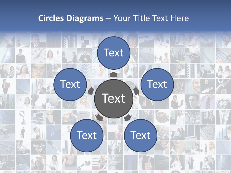 Partners Collage White PowerPoint Template