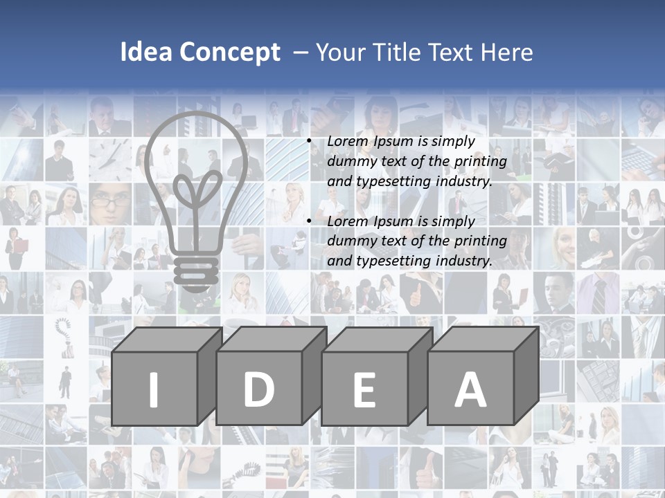 Partners Collage White PowerPoint Template