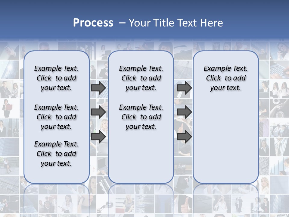 Partners Collage White PowerPoint Template