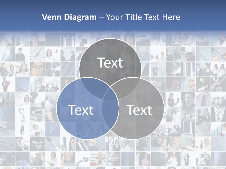 Partners Collage White PowerPoint Template