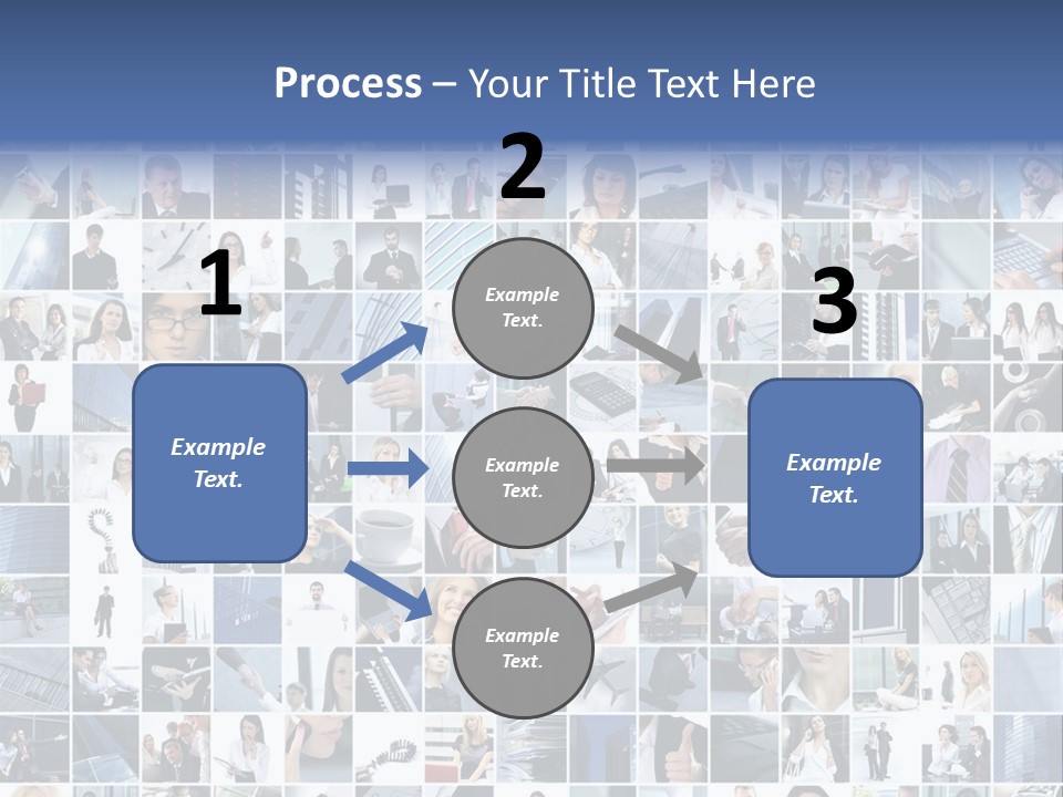 Partners Collage White PowerPoint Template