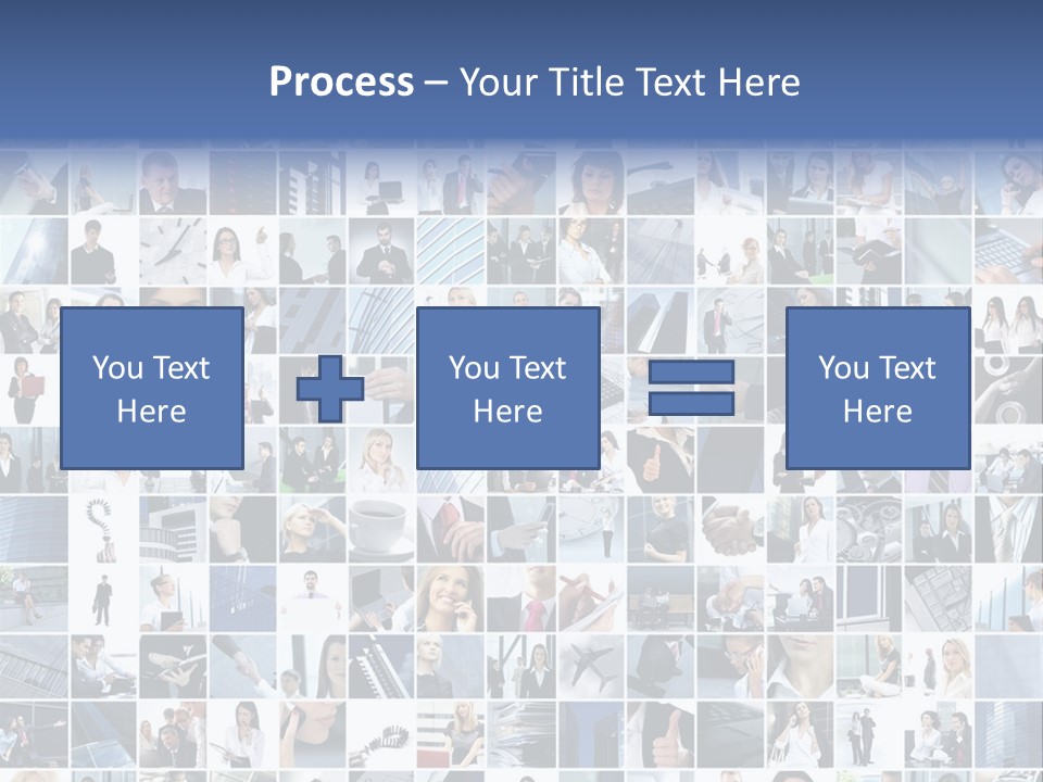 Partners Collage White PowerPoint Template