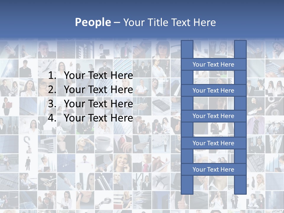 Partners Collage White PowerPoint Template