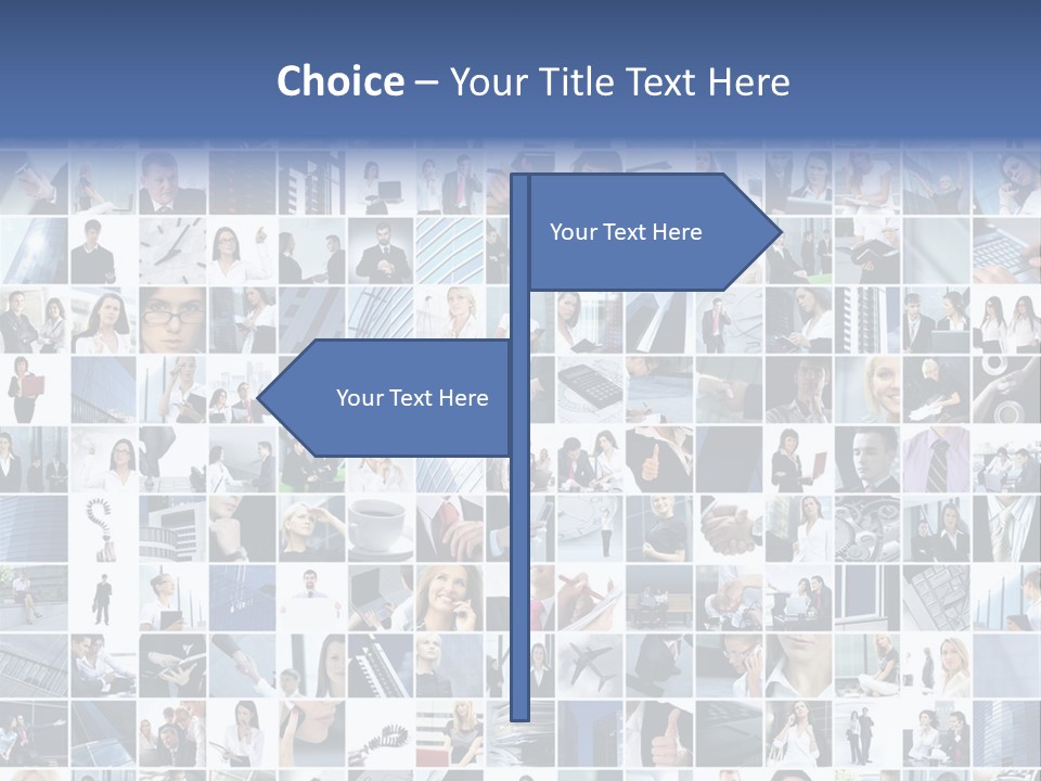 Partners Collage White PowerPoint Template
