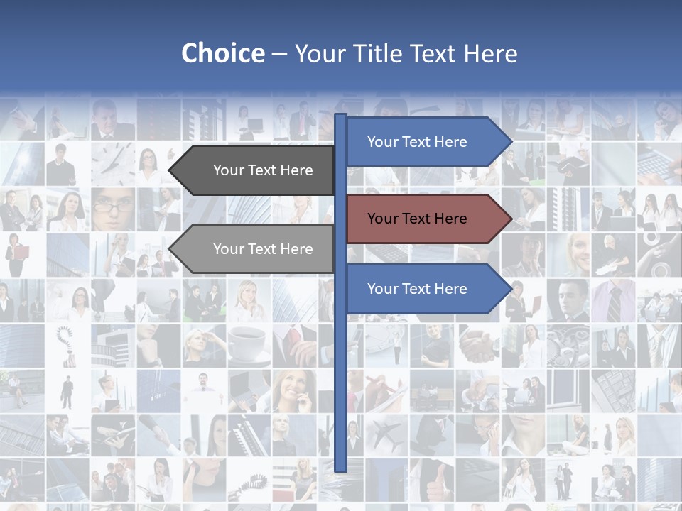 Partners Collage White PowerPoint Template