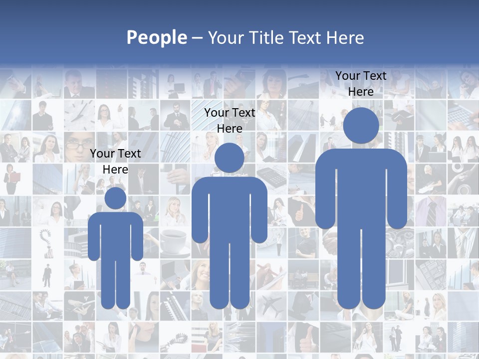 Partners Collage White PowerPoint Template