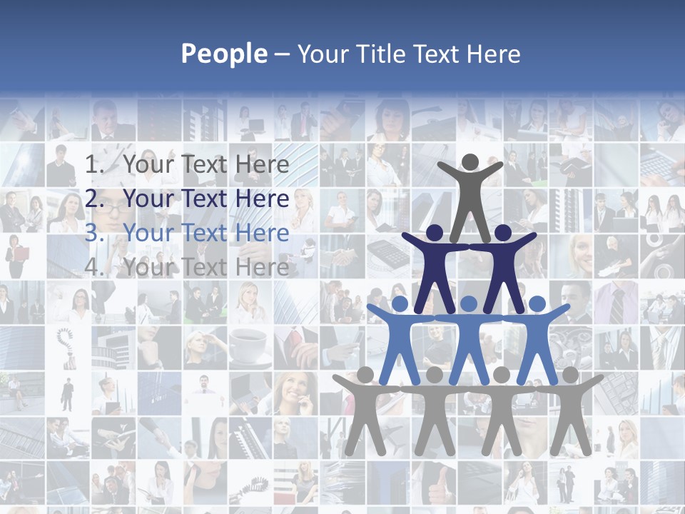 Partners Collage White PowerPoint Template