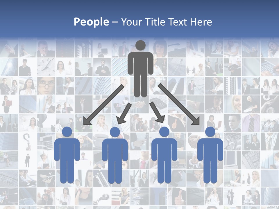 Partners Collage White PowerPoint Template