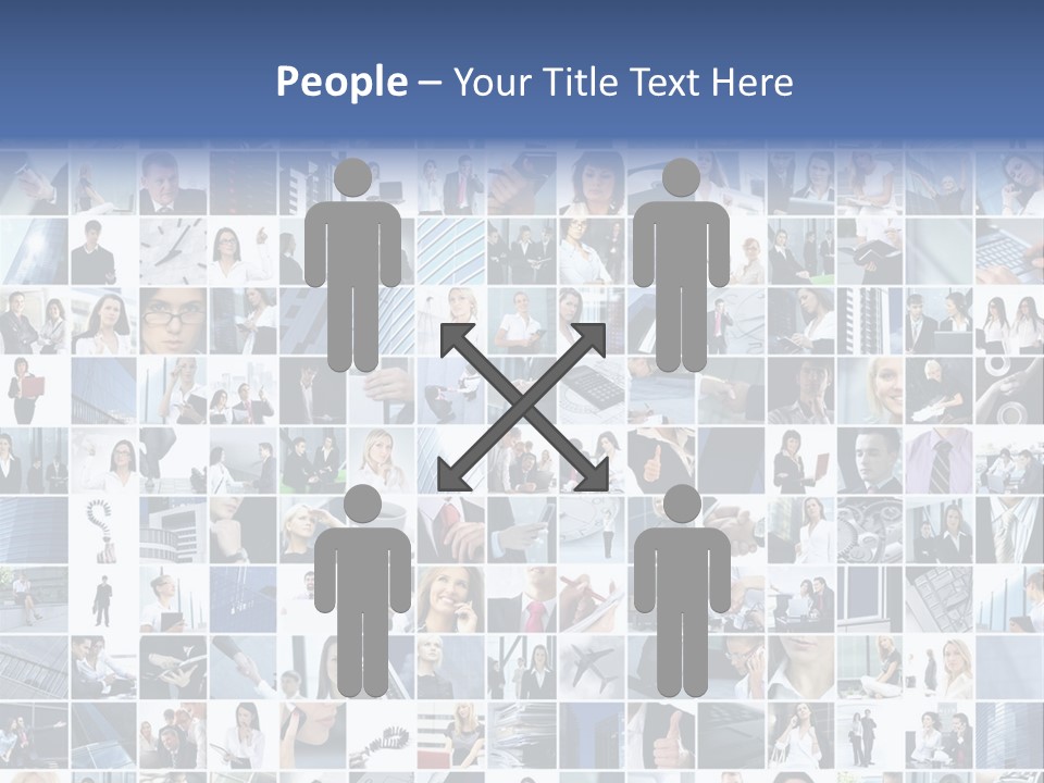 Partners Collage White PowerPoint Template