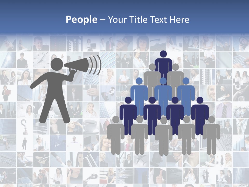 Partners Collage White PowerPoint Template