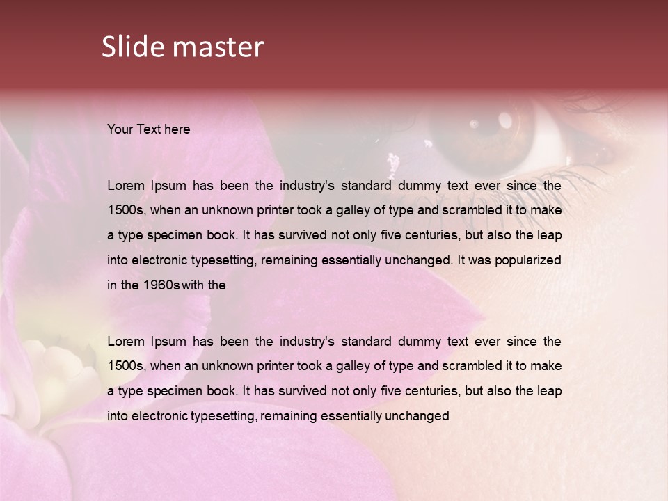 Girl Petal Elegance PowerPoint Template