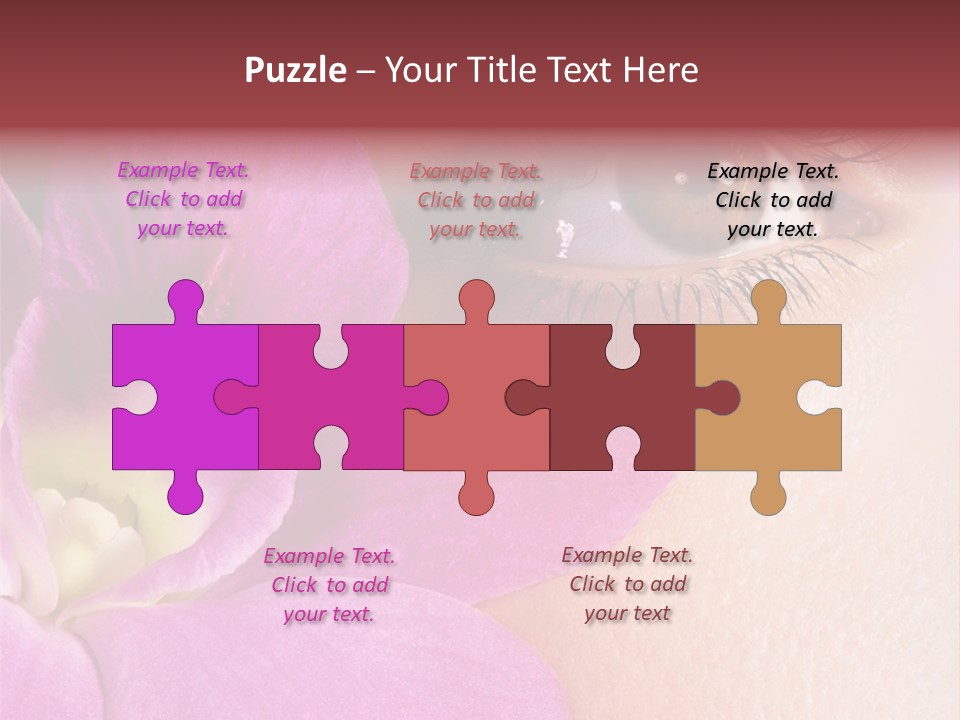 Girl Petal Elegance PowerPoint Template