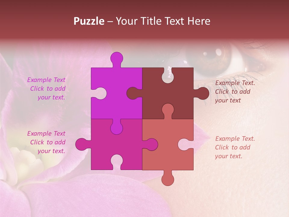 Girl Petal Elegance PowerPoint Template