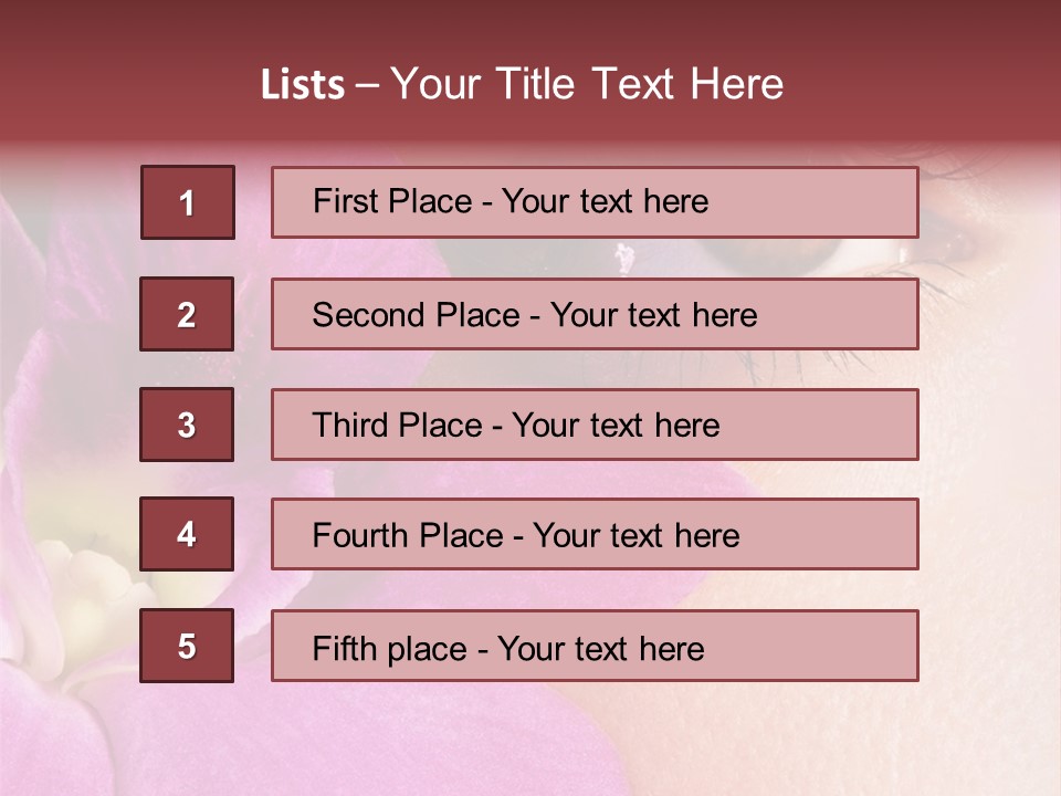 Girl Petal Elegance PowerPoint Template
