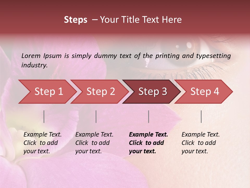 Girl Petal Elegance PowerPoint Template