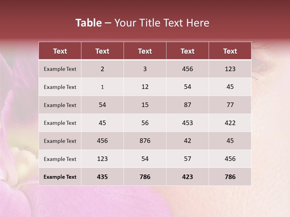 Girl Petal Elegance PowerPoint Template