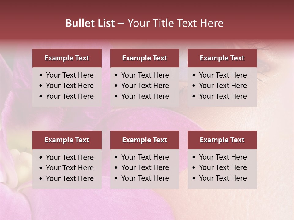 Girl Petal Elegance PowerPoint Template