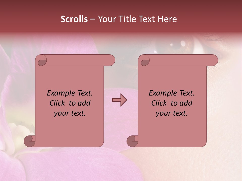 Girl Petal Elegance PowerPoint Template