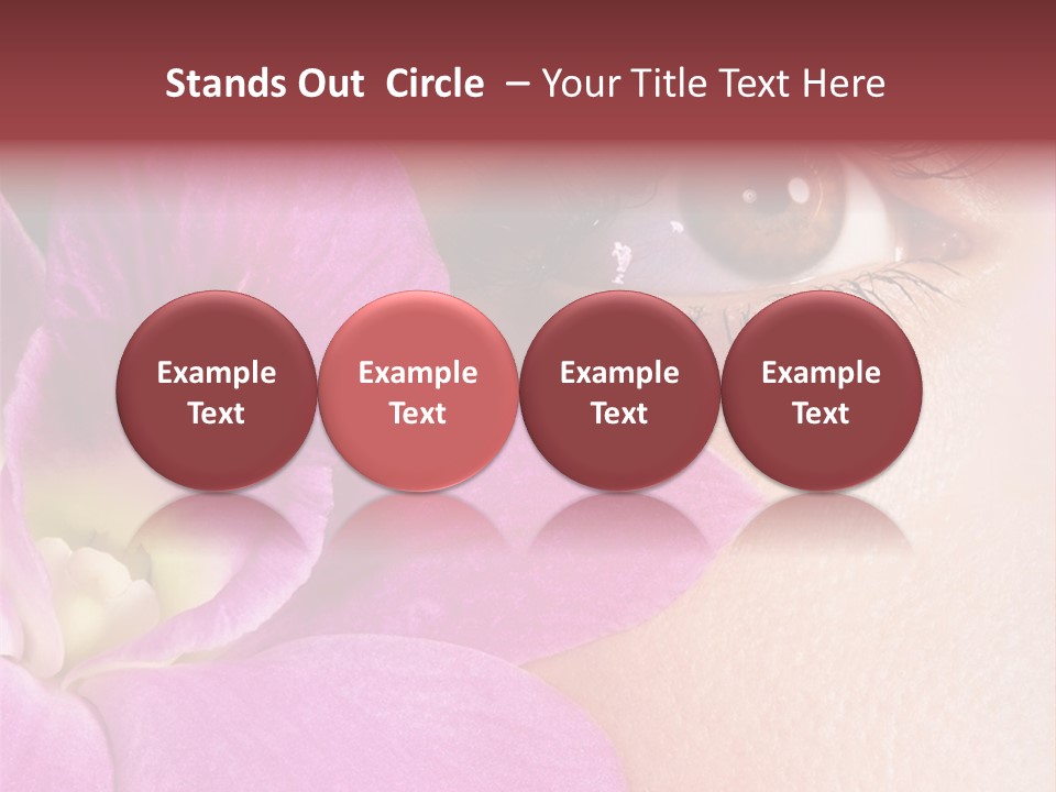 Girl Petal Elegance PowerPoint Template
