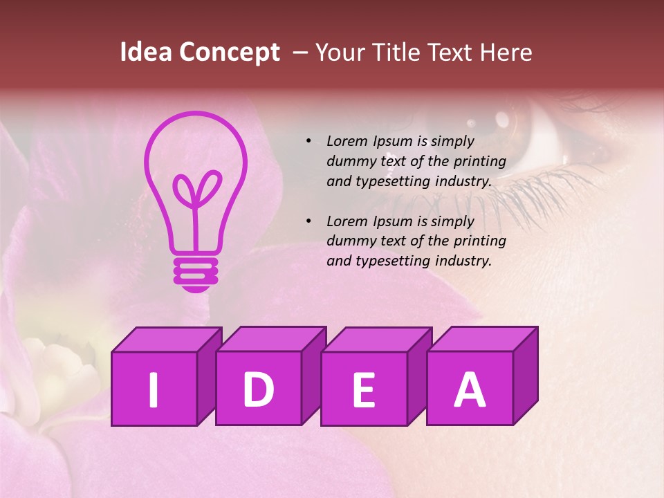 Girl Petal Elegance PowerPoint Template