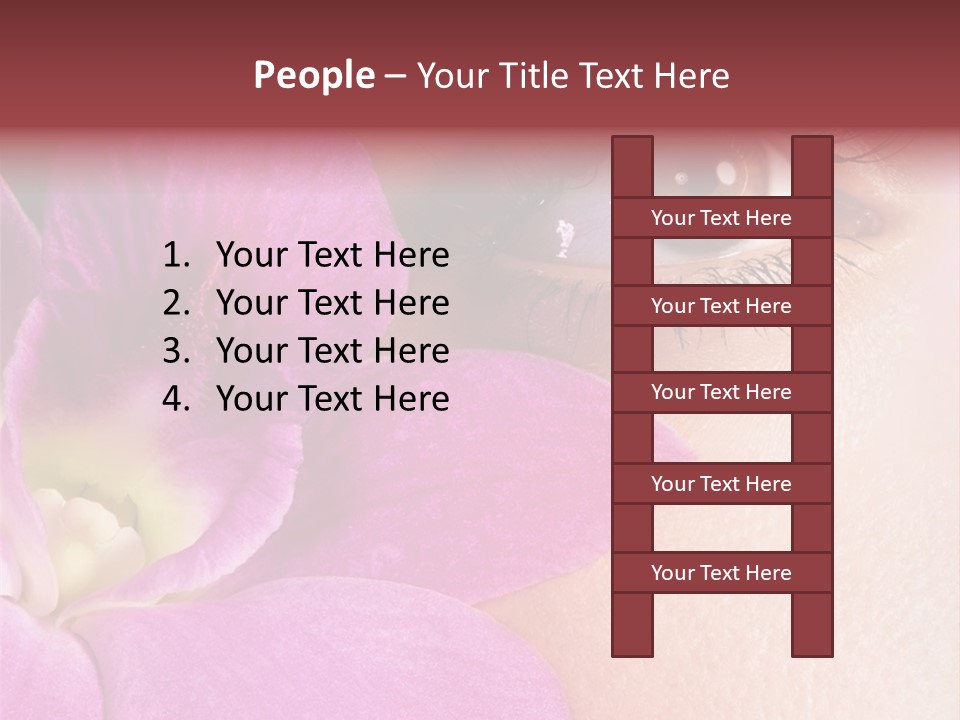 Girl Petal Elegance PowerPoint Template