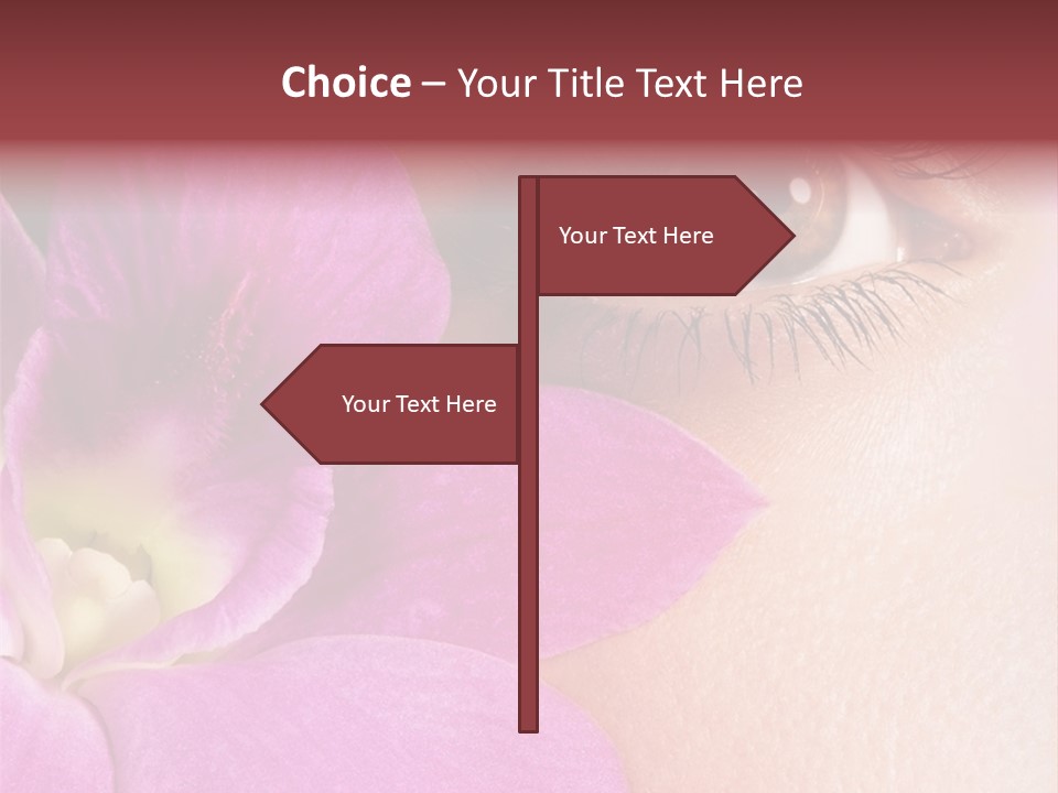 Girl Petal Elegance PowerPoint Template