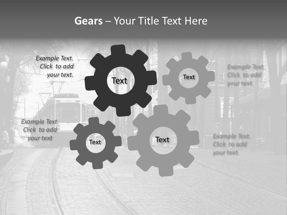 Downtown Electric Transportation PowerPoint Template