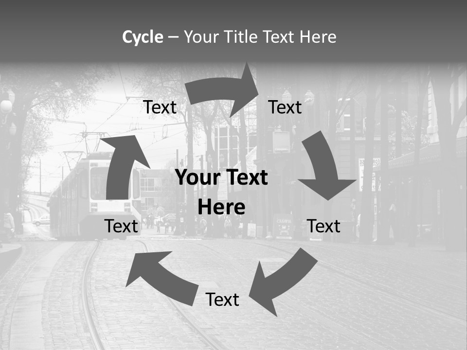 Downtown Electric Transportation PowerPoint Template